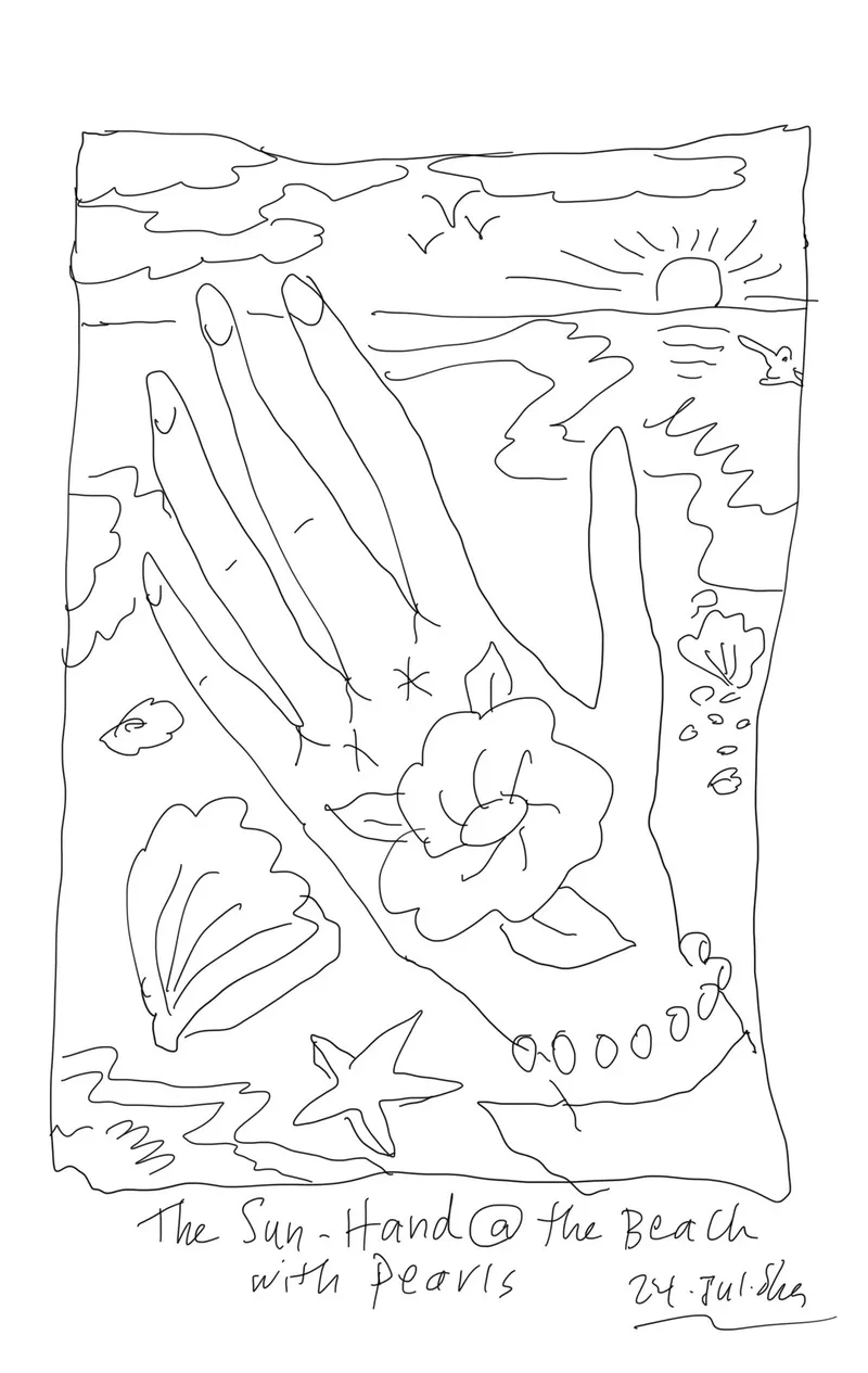 The Sun-Hand @ the Beach with Pearls